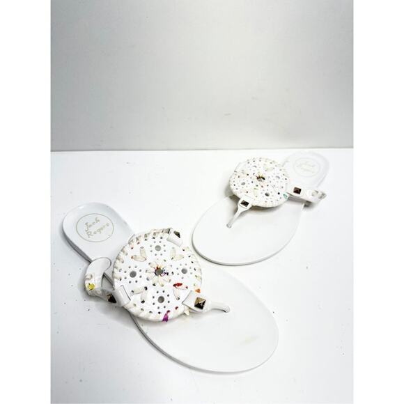 Jack Rogers Sandals Womens Size 5‎ White Georgica Jelly Slip On Flats - Picture 7 of 9